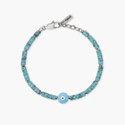 Kidult Bracciale in turchese sintetica con simbolo occhio 831188